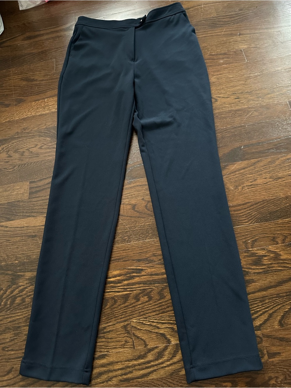 Long Tall Sally (LTS) Women's Navy Straight-Leg Dress Trousers